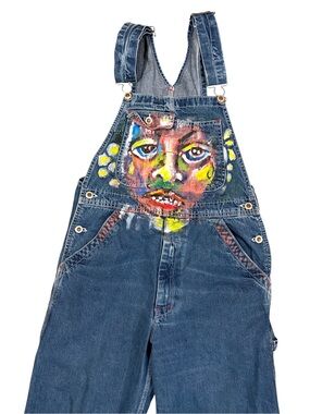 IKEDA Hand Painted Vintage Denim Overalls